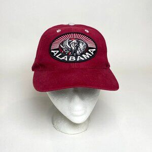 Vintage Alabama Crimson Tide Snapback Hat Maroon Embroidered Patch Logo TOTW
